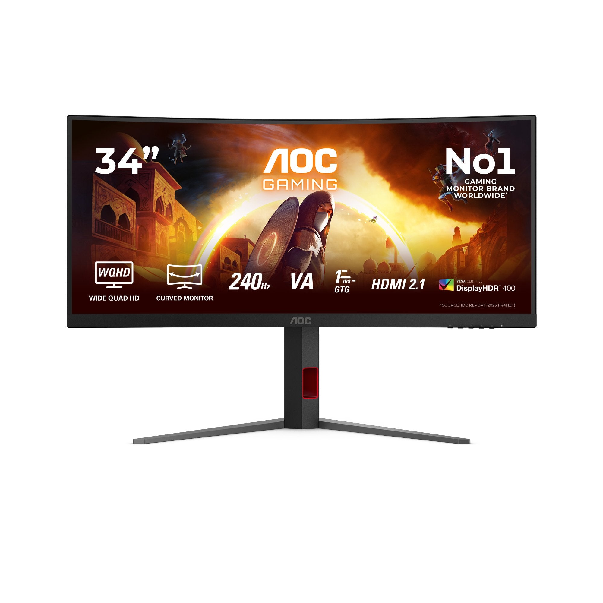 EAN 4038986612692 - AOC G4 CU34G4Z pantalla para PC 86,4 cm (34") 3440 x 1440 Pixeles Wide Quad HD LED Negro, Rojo imagen 1