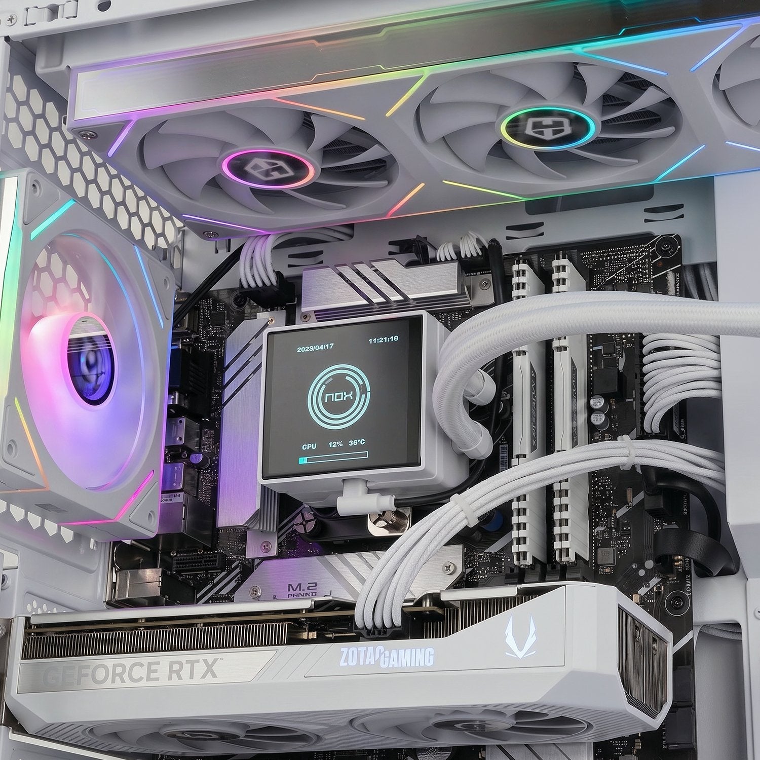 Caja Gaming Semitorre Nox Hummer Anvil Blanca