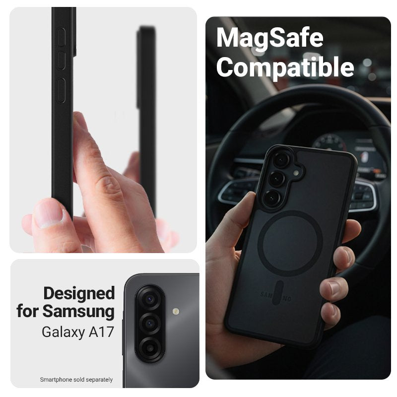 Etui Hybrid Matte Magnetic Etui Magsafe Samsung Galaxy A17 Negro