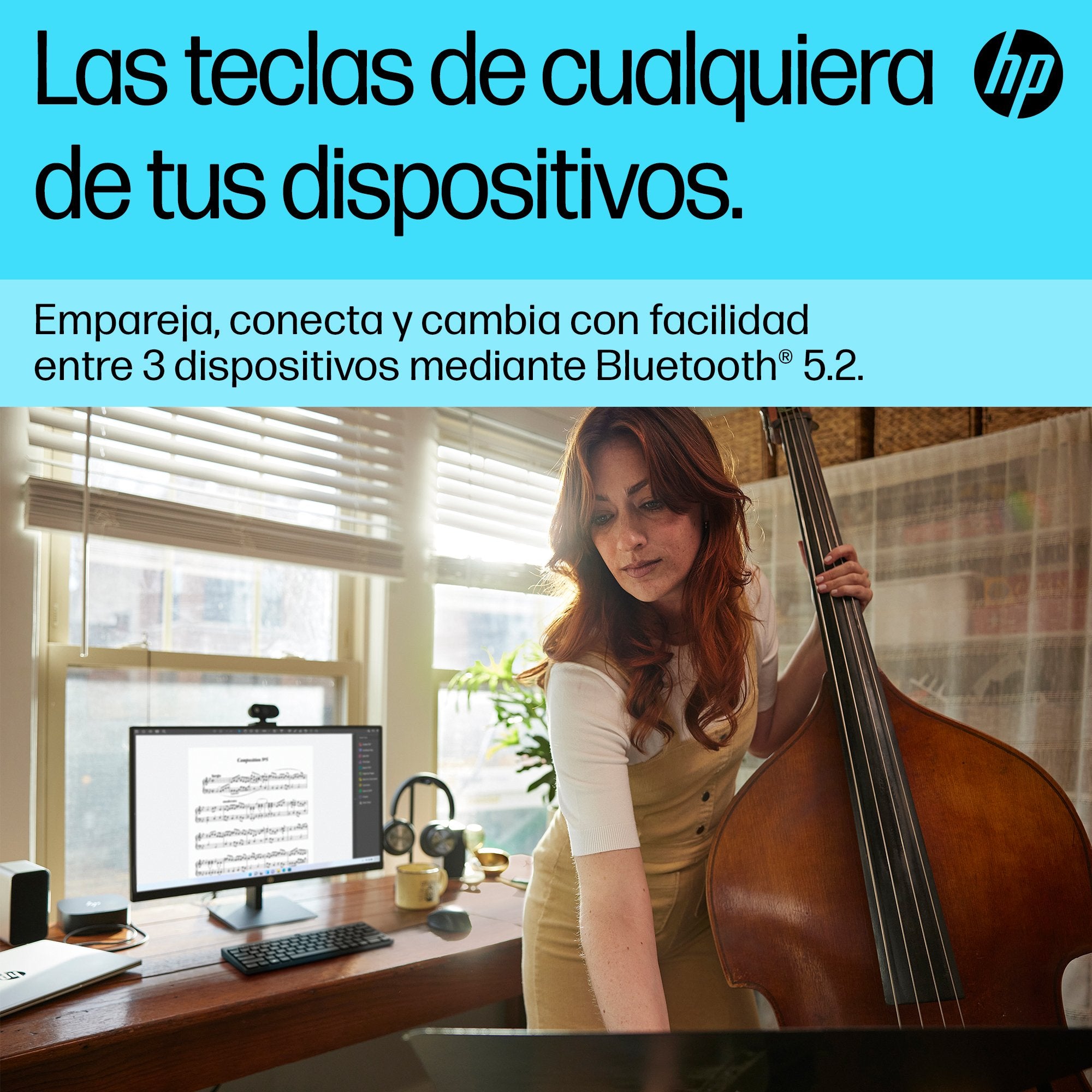 EAN 0196548516445 - HP 355 Compact Multi-Device Keyboard teclado Hogar Negro imagen 7