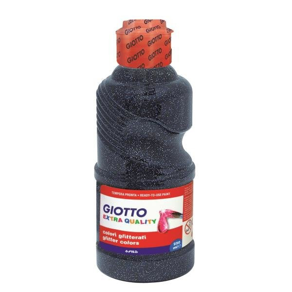 Giotto Témpera Glitter Azul Oscuro Botella 250 Ml