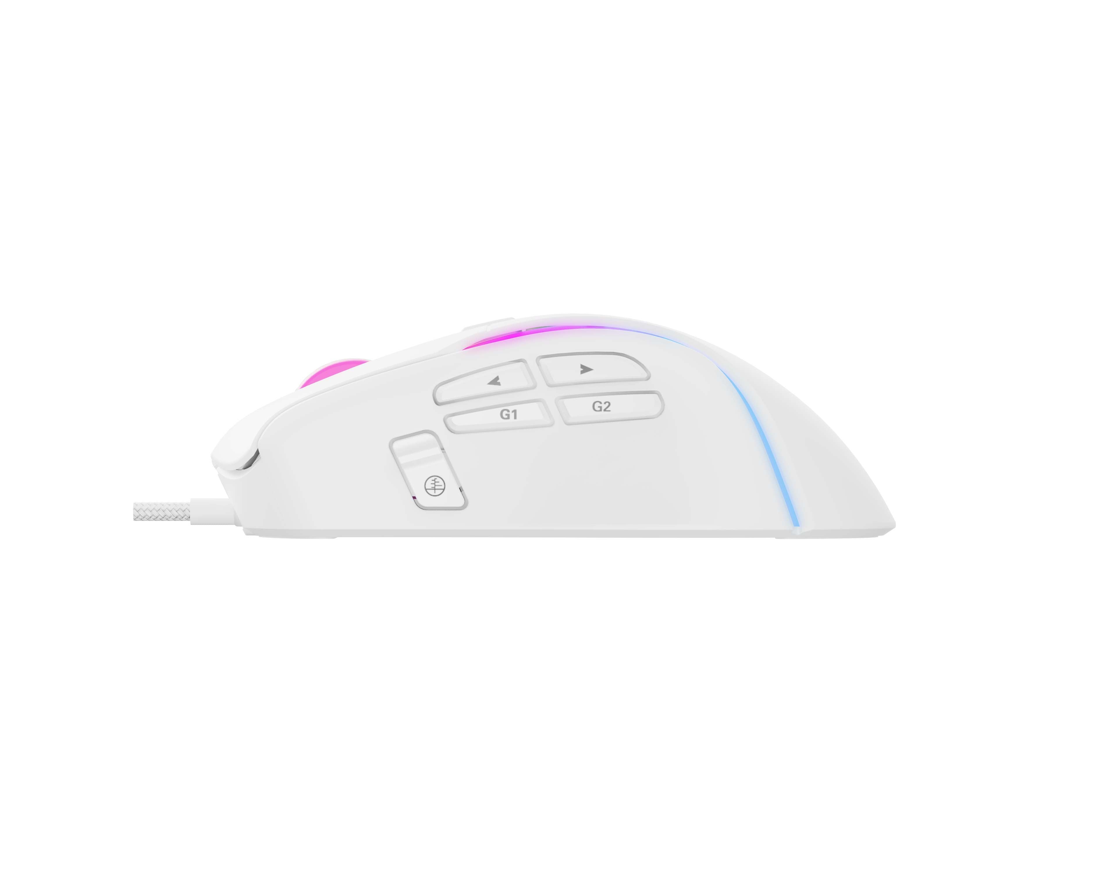 Ratón Gaming  Havit Ms1033 Rgb 8000 Dpi 9 Botones Blanco