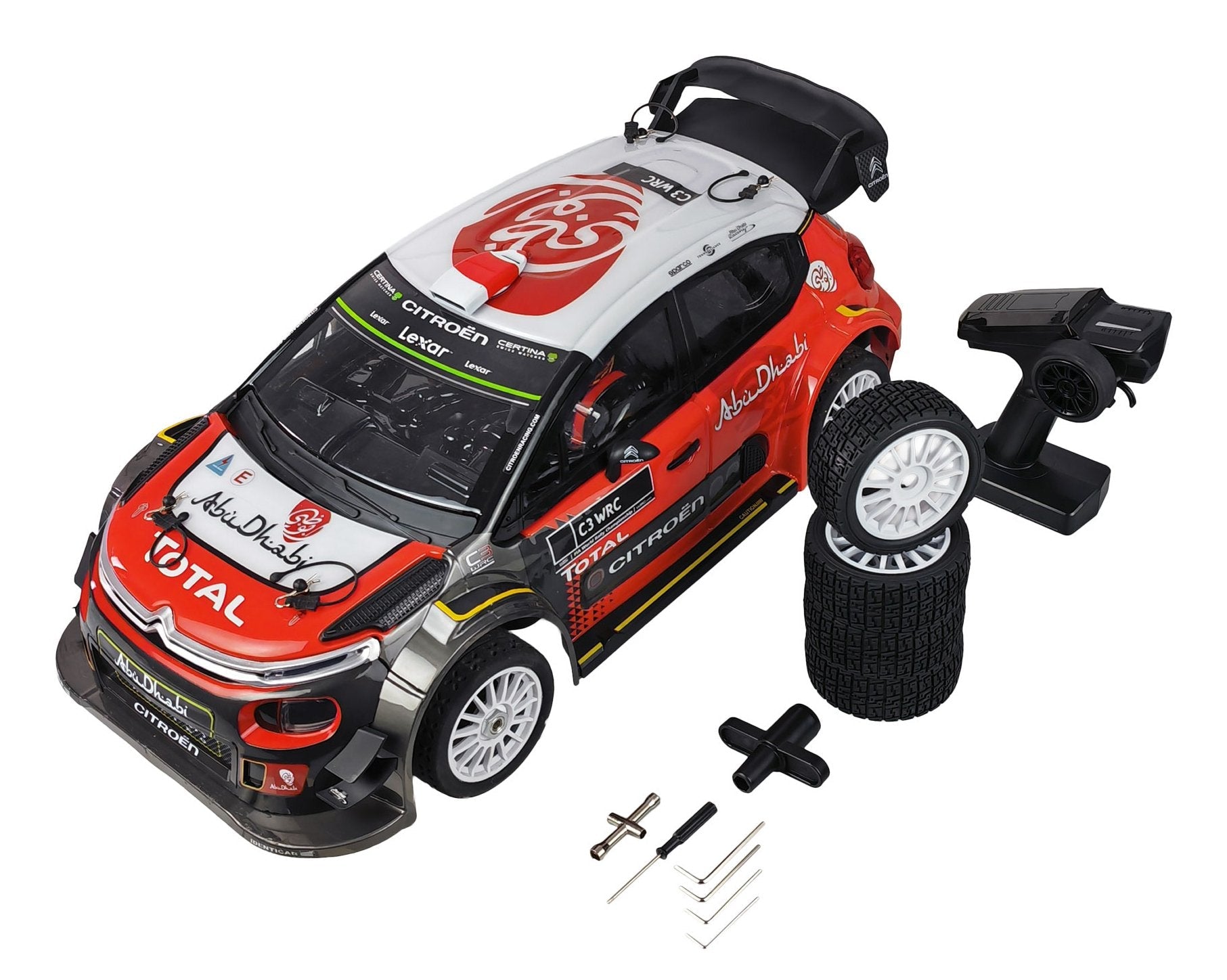 Amewi Rc Rallye Citroen Cr3 Wrc Hypergo 1:7 Negro Rot
