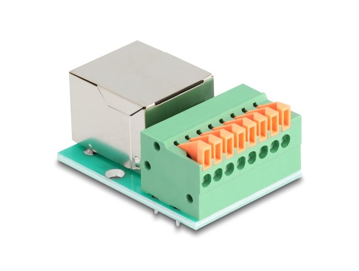 Delock Rj45 Hembra A Terminalblock Con Pulsadorr Cat.5e