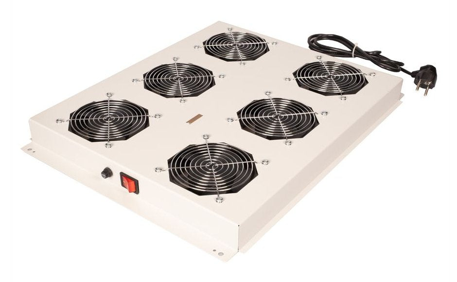 Roline 19-Zoll Dachlftereinheit 6 Lfter, On Off Fr Serverschrank Der Pro Serie Grau