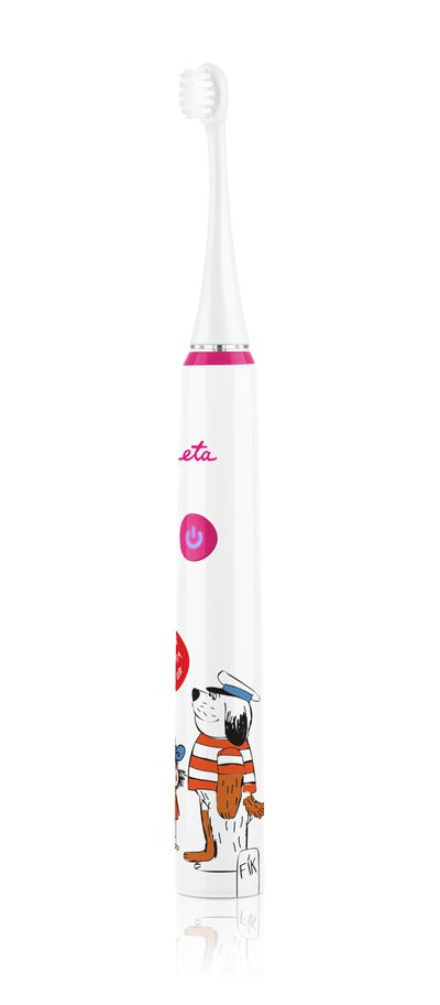 Eta Eta070690010 Cepillo Dental Sonetic Kids 4 Modos 2 Cabezales Incluidos Rosa Blanco