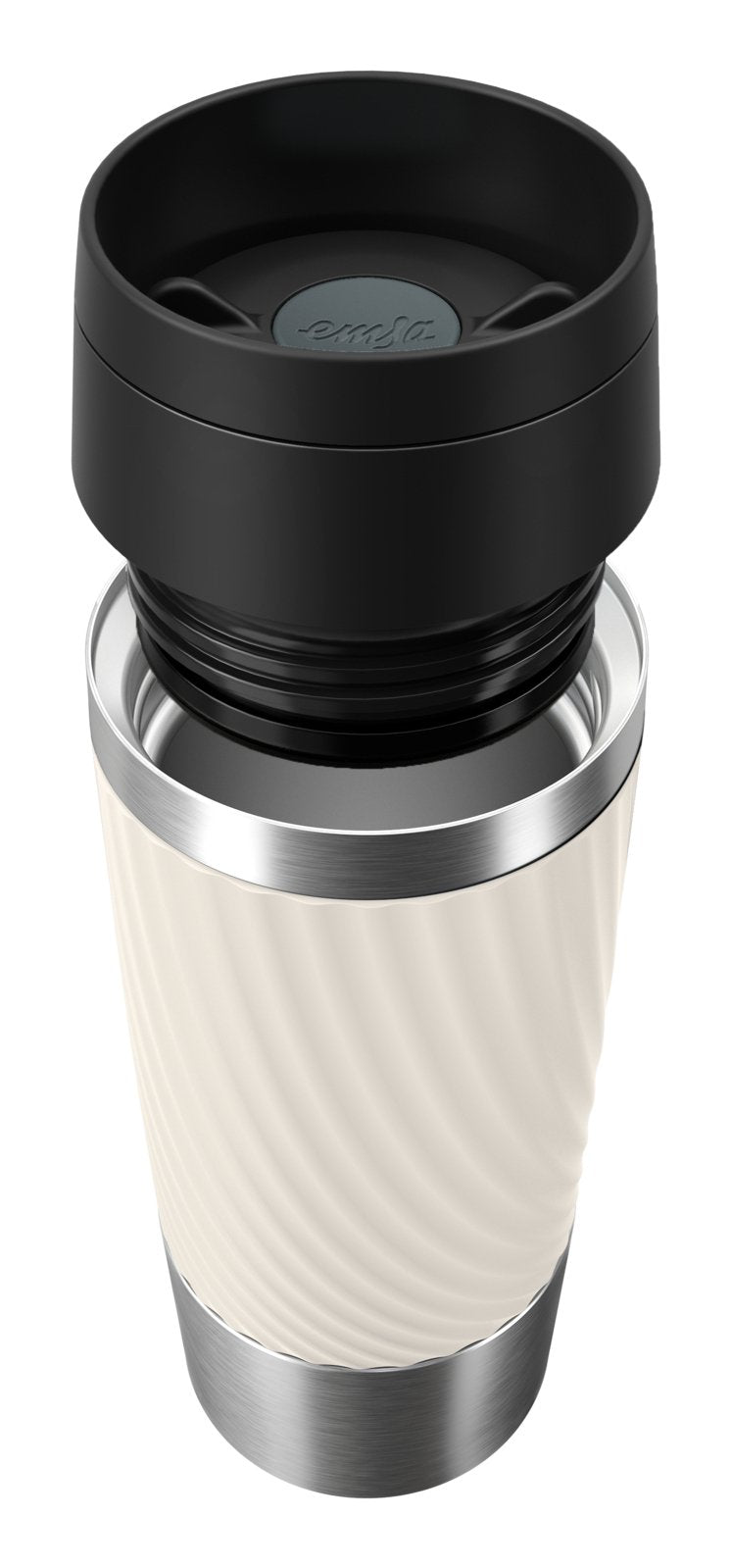 Emsa Travel Mug Classic Twist  (Creme/Edelstahl, 0,36 Liter) N2025400