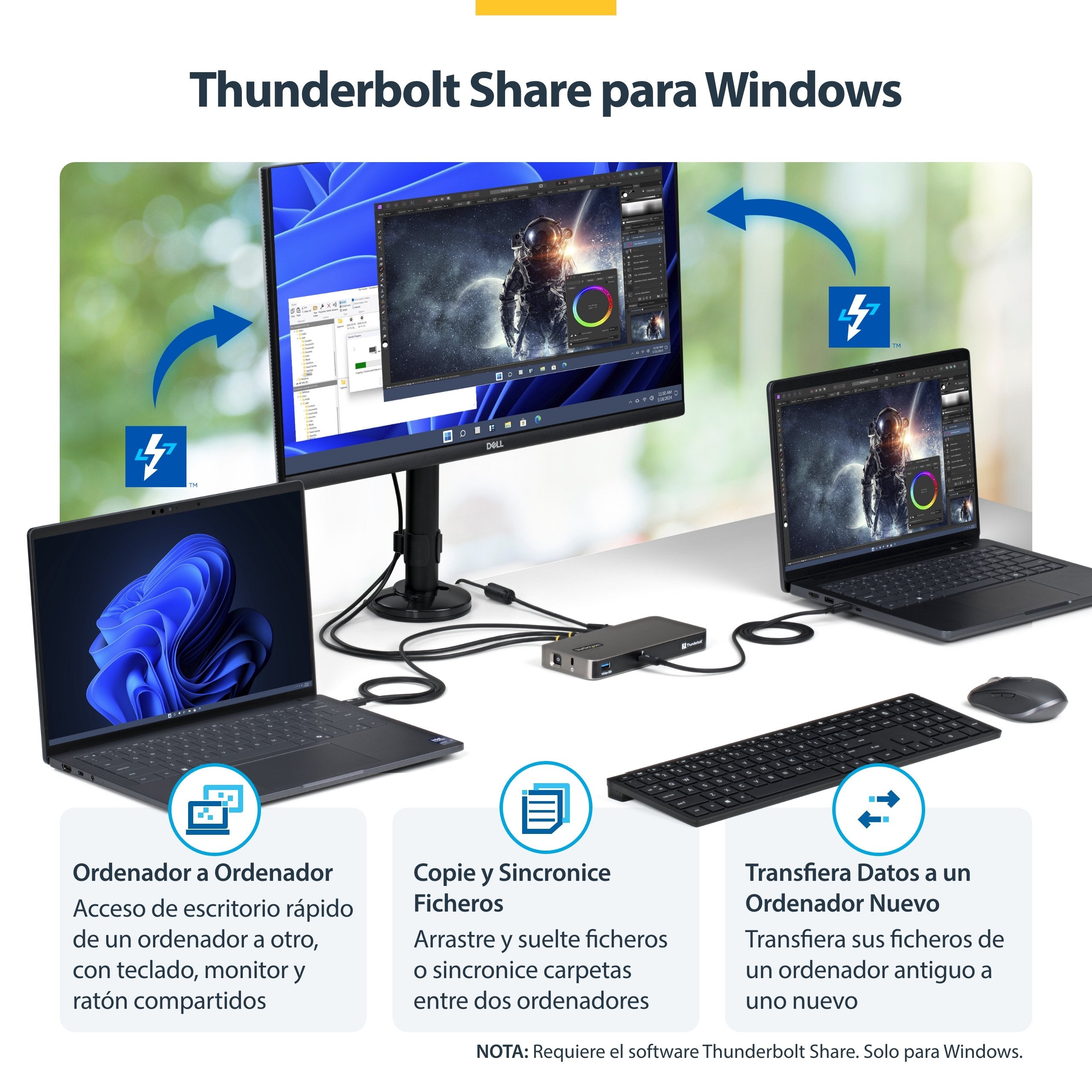 EAN 0065030925709 - StarTech.com 303UE-TB5-HUB hub de interfaz Thunderbolt 5 80 Mbit/s Gris imagen 13