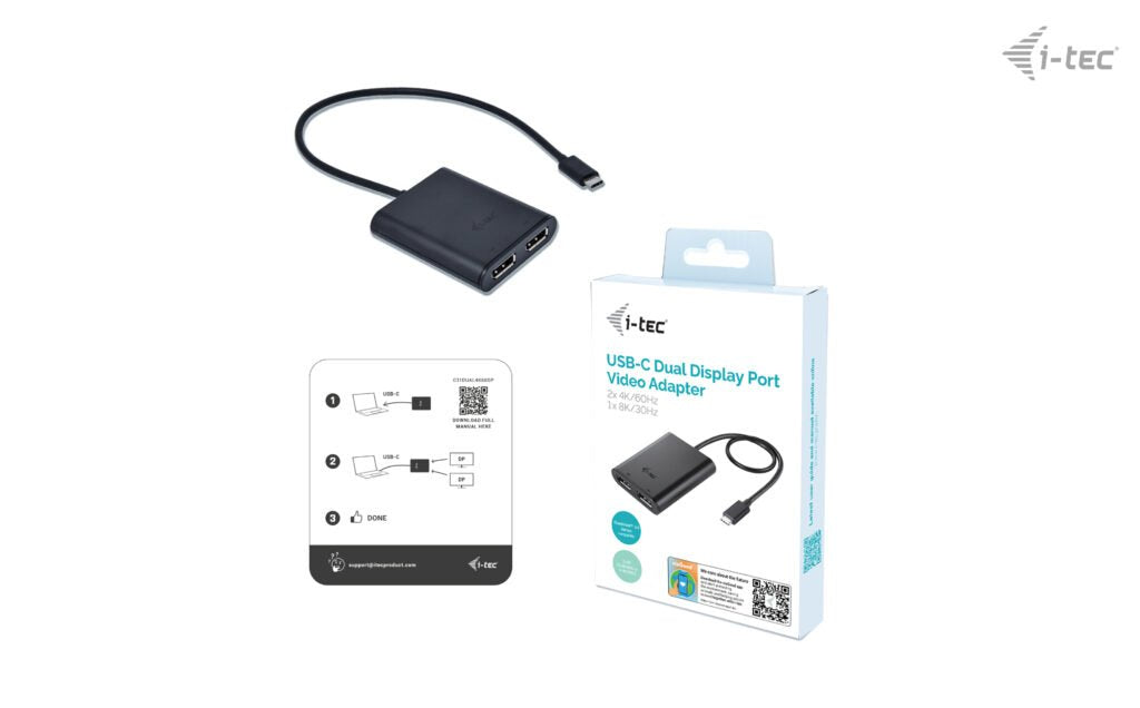 EAN 8595611706554 - i-tec C31DUAL4K60DP Adaptador gráfico USB 7680 x 4320 Pixeles Negro imagen 4
