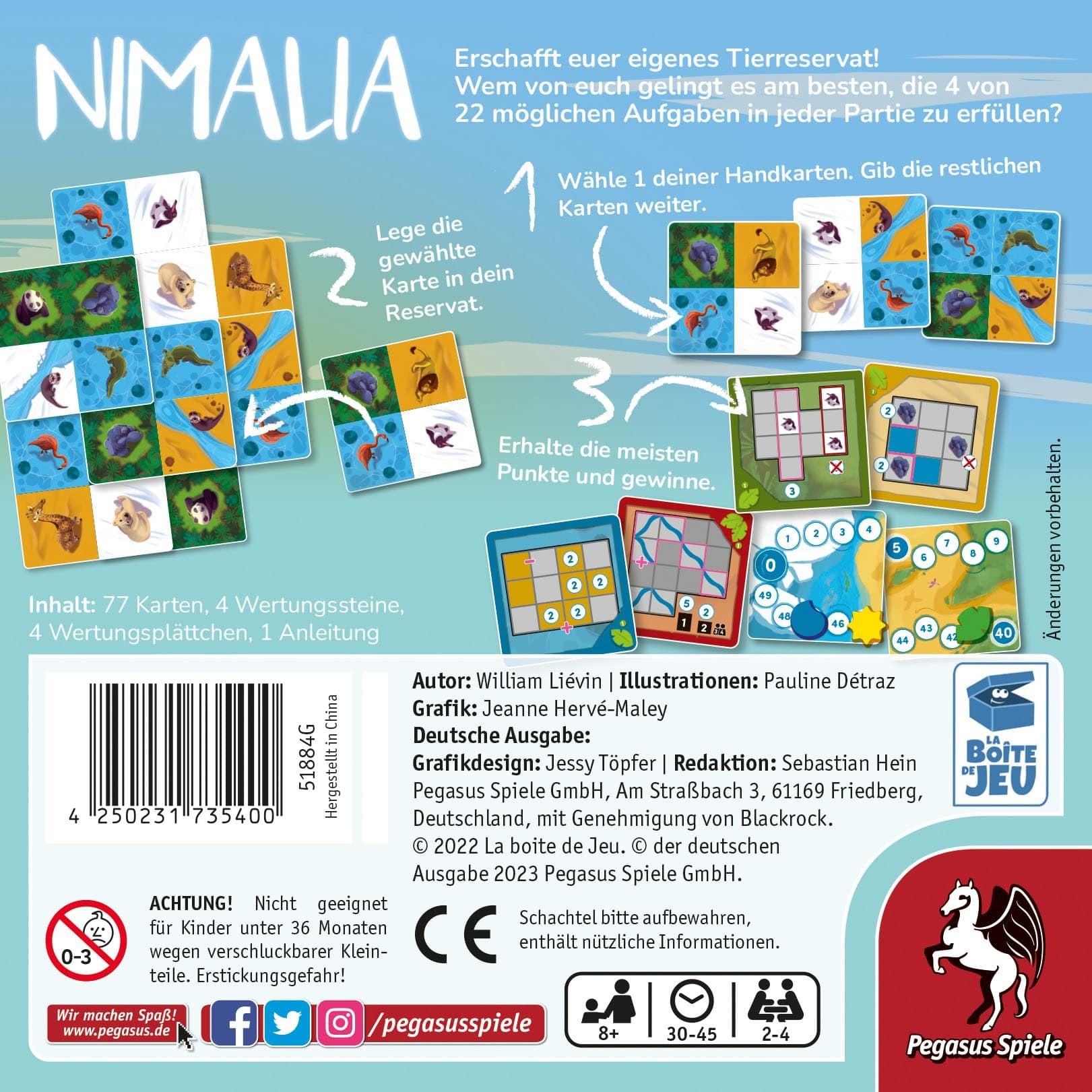 EAN 4250231735400 - Pegasus Spiele Nimalia 45 min Juego de mesa Multigénero imagen 4
