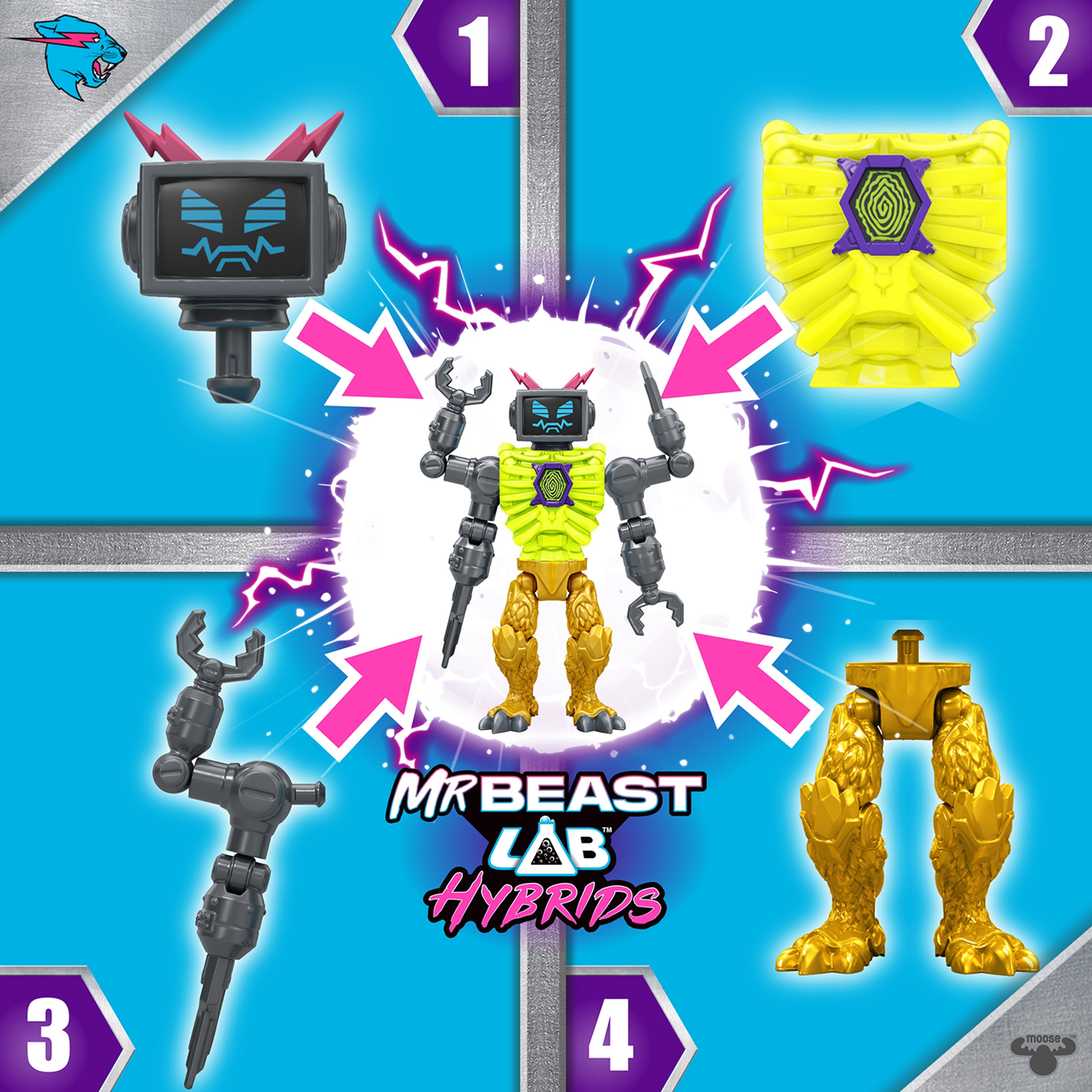 Moose Toys Ltd. Mrbeast Lab Hybrids 2 Pack (Multipack) - Ast 2 (Sortierter Artikel) 24905