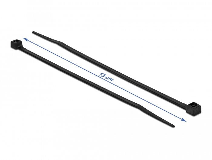 Delock Cablebinder Hitzebeständig L 150 X B 3,6 Mm Schwarz 100 Stück