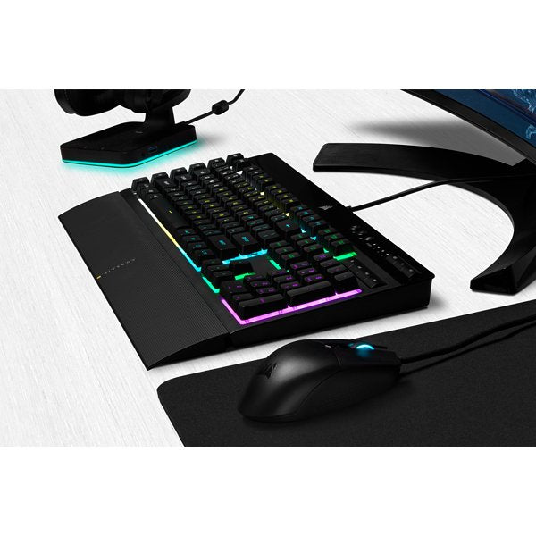 Teclado Corsair Usb K55 Rgb Pro Gaming Reposamuñeca Extraible