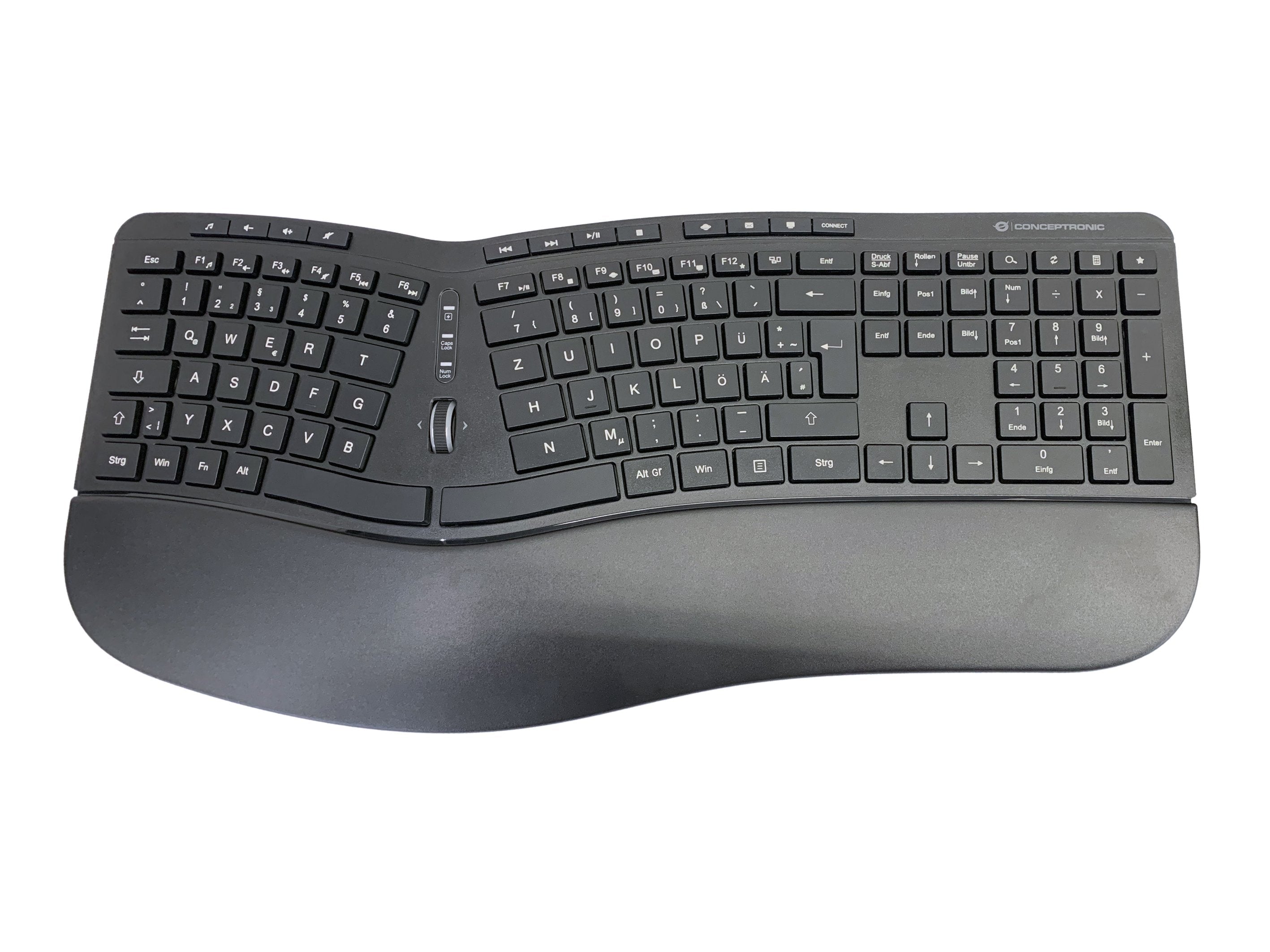 Conceptronic Wireless Keyboard+Mouse,Ergo,Layout Deutsch Sw