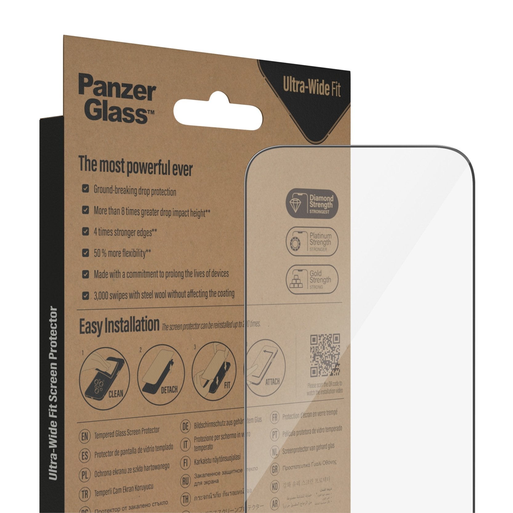 Panzerglass Ultra Wide Fit Protector De Pantalla, Película Protectora Transparente, Iphone 14 Pro 5711724027727