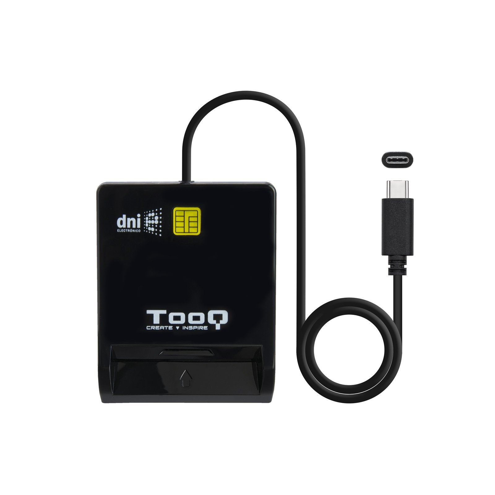 Tooq Lector De Tarjetas Inteligentes Dnie Sim Usb-C - Negro