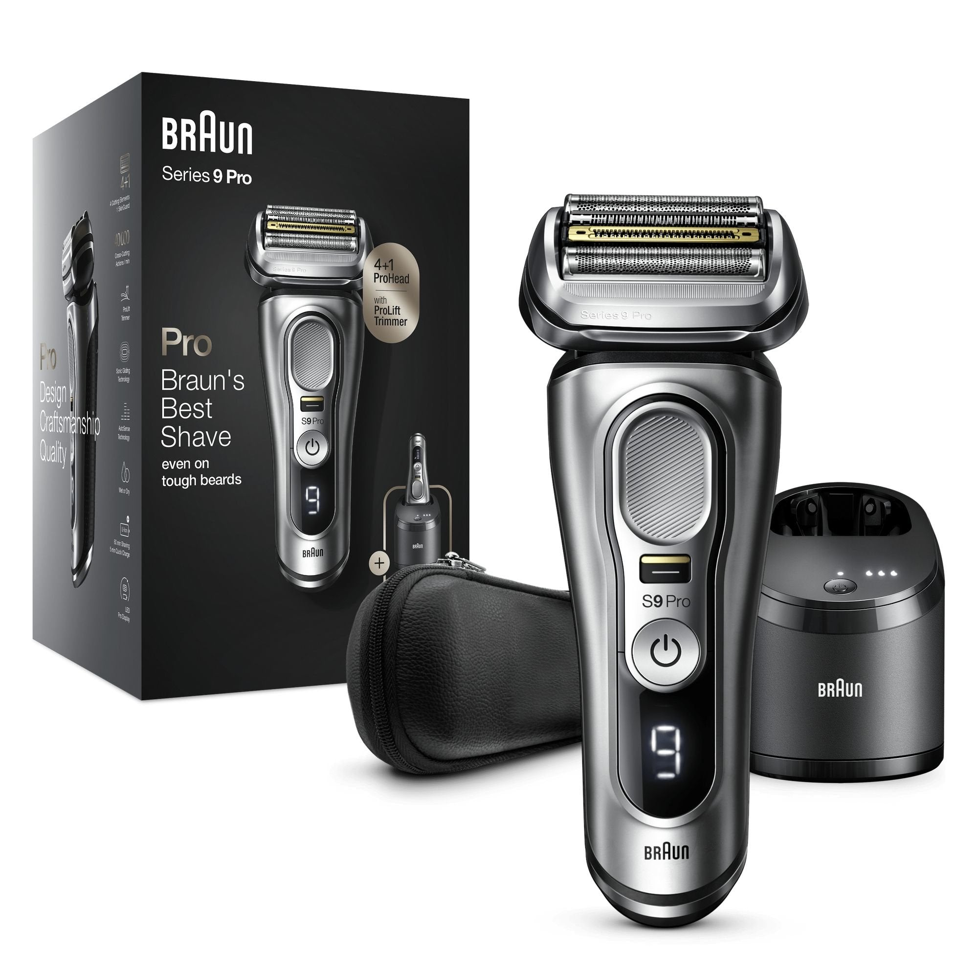 EAN 4210201394235 - Braun Series 9 9467cc Wet & Dry Máquina de afeitar de láminas Recortadora Negro, Gris imagen 1