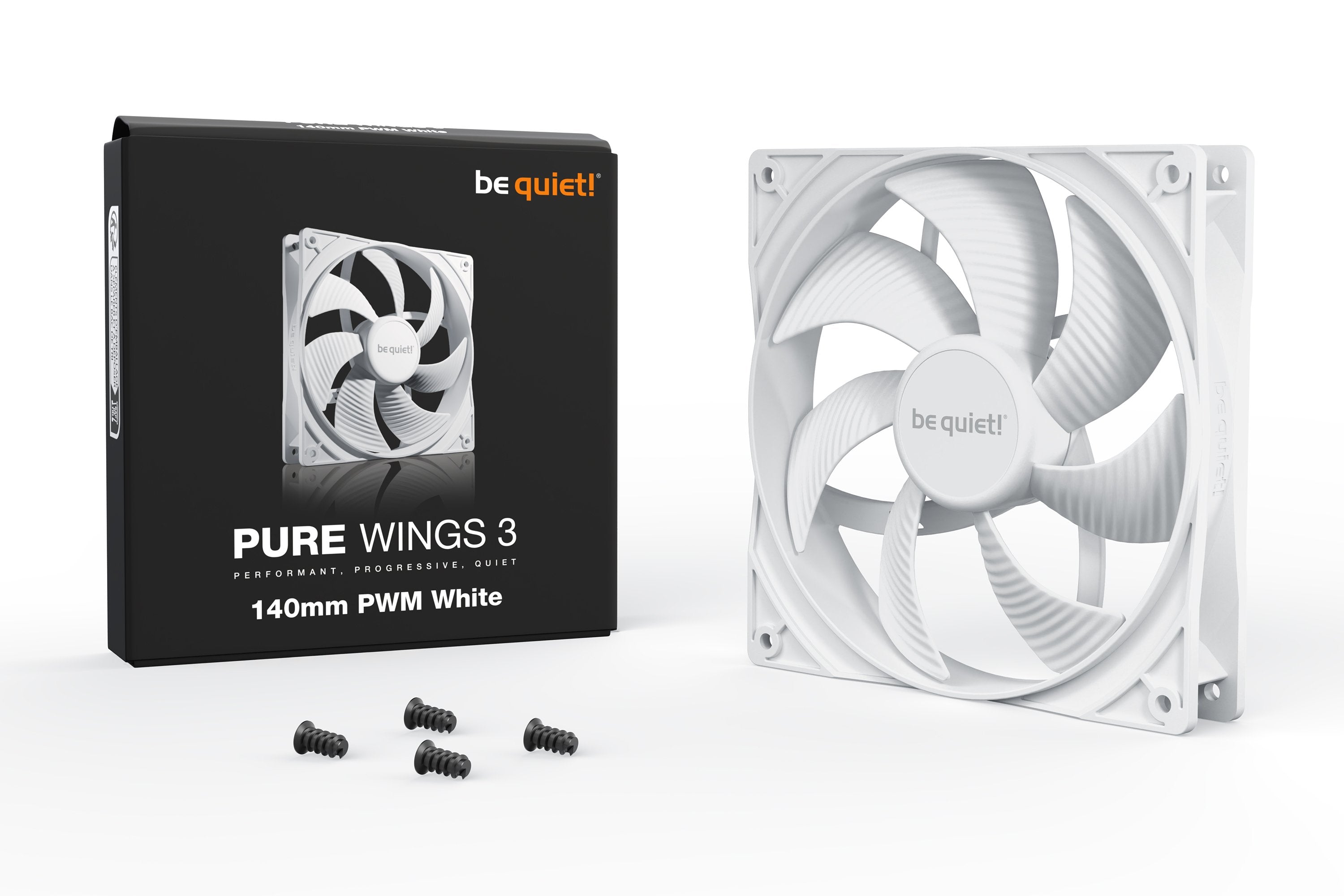 Be Quiet! Ventilador 140*140*25 Pure Wings 3 Blanco Pwm