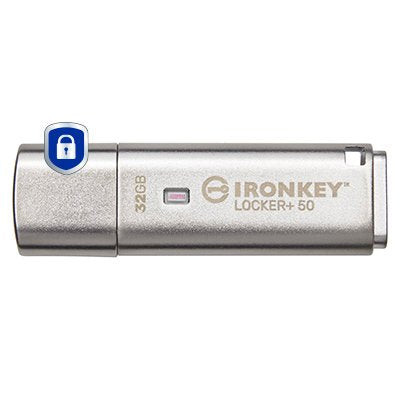 EAN 0740617329339 - Kingston Technology IronKey Locker+ 50 unidad flash USB USB tipo A 3.2 Gen 1 (3.1 Gen 1) Plata imagen 1