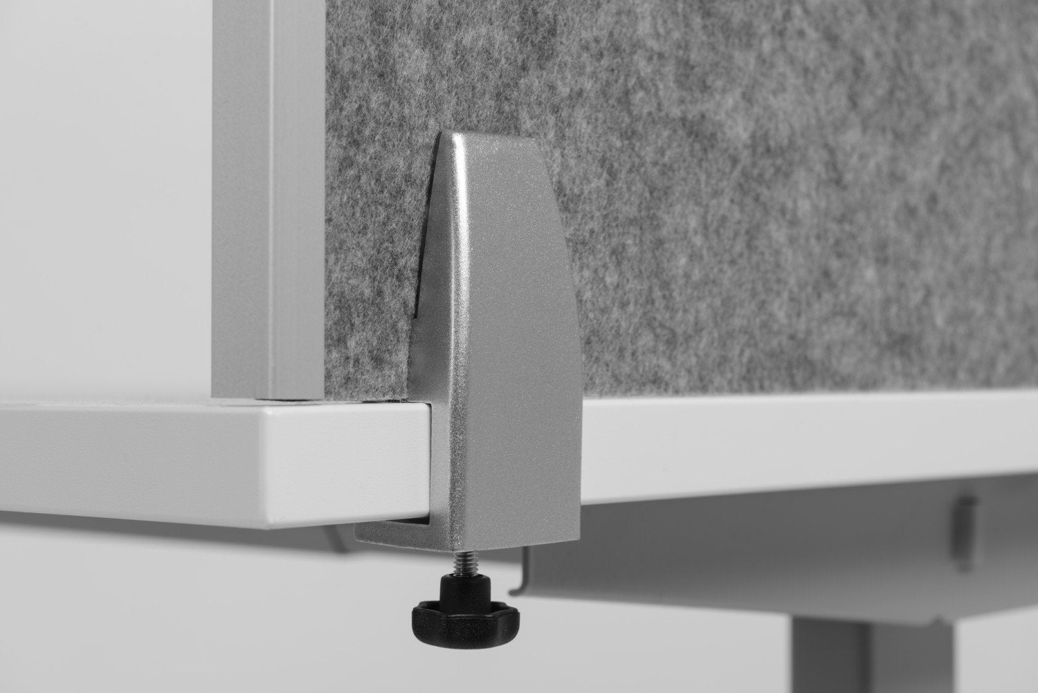 Tabique De Mesa Bakker Redondo Con Ventana Acrílica_respaldo Gris