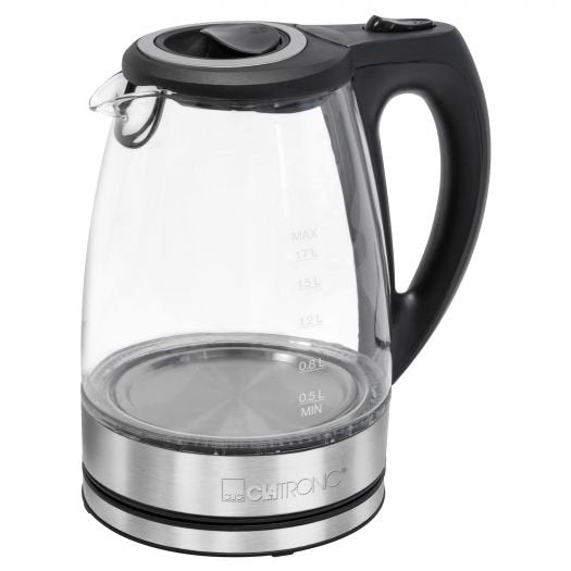 EAN 4006160639353 - Clatronic WKS 3744 G tetera eléctrica 1,7 L 2200 W Negro, Gris, Acero inoxidable, Transparente imagen 1