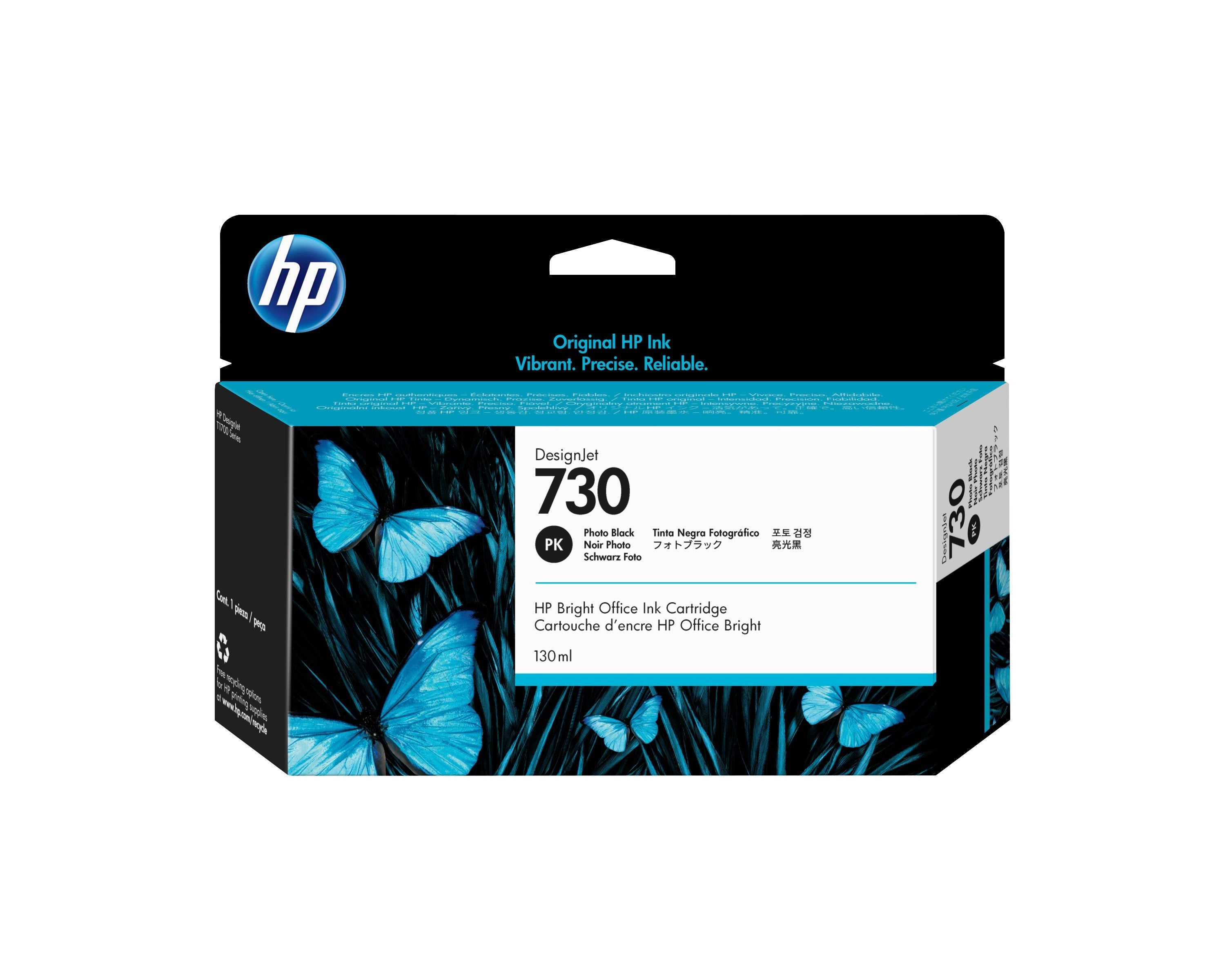 EAN 0190781771258 - HP 730 130-ml Photo Black DesignJet Ink Cartridge cartucho de tinta 1 pieza(s) Original Rendimiento están imagen 1