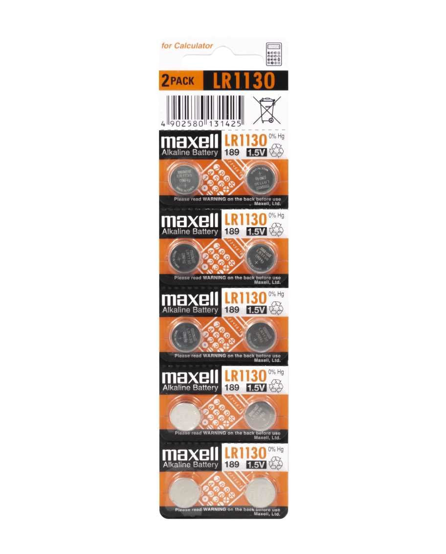 Maxell Pack De 10 Pilas Alcalinas De Boton Lr1130 1.5v