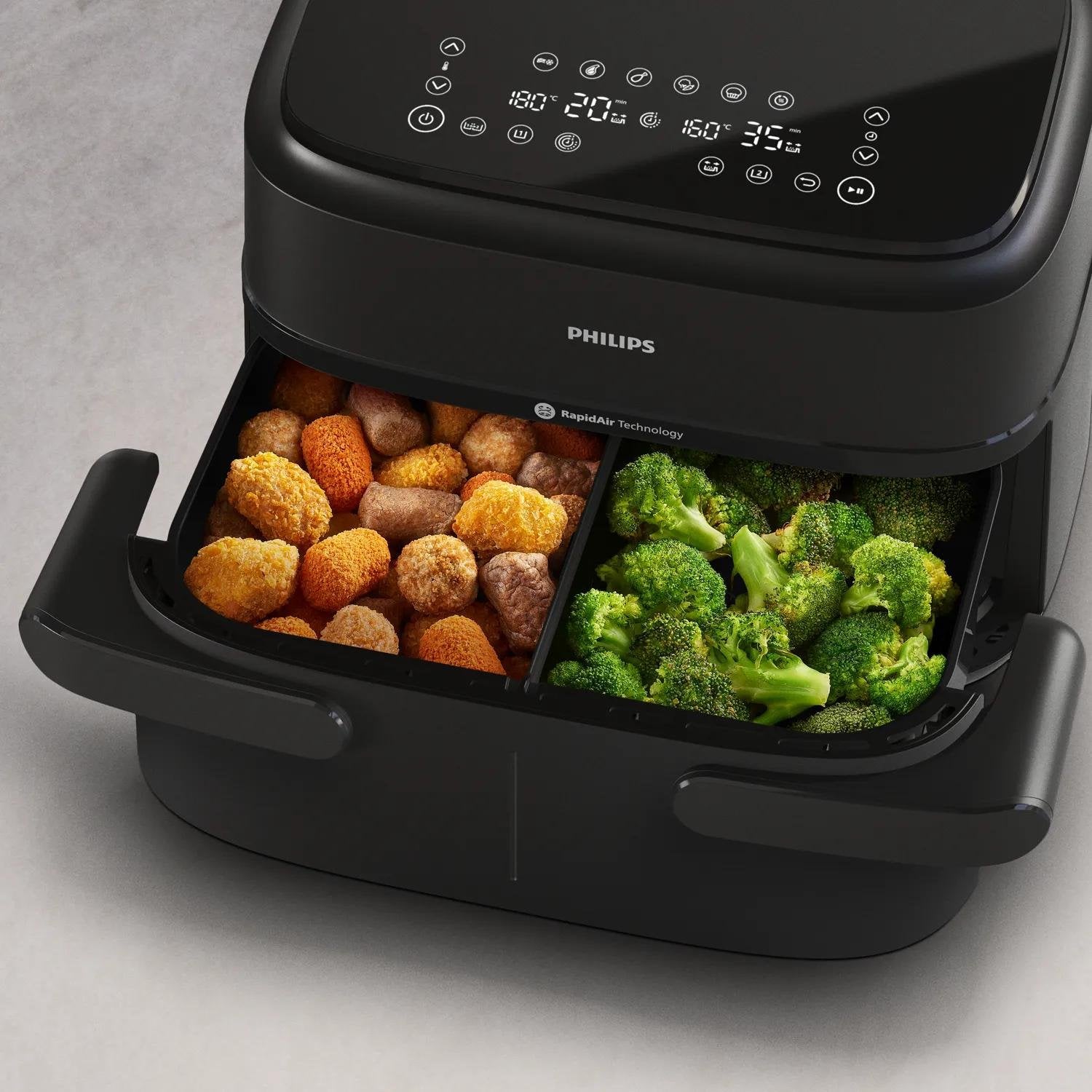 EAN 8720389052989 - Philips 1000 series NA150/00 freidora Doble 7 L Independiente 2450 W Freidora de aire caliente Negro imagen 8