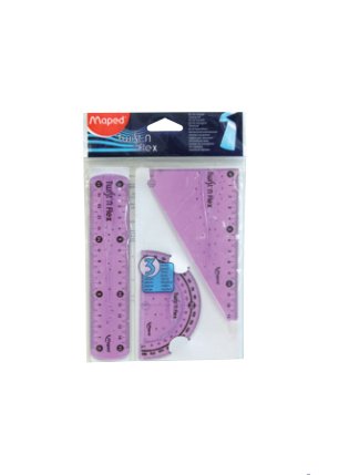 Maped Kit De Reglas Twist´N Flex  Original 3 Piezas Colores Surtidos