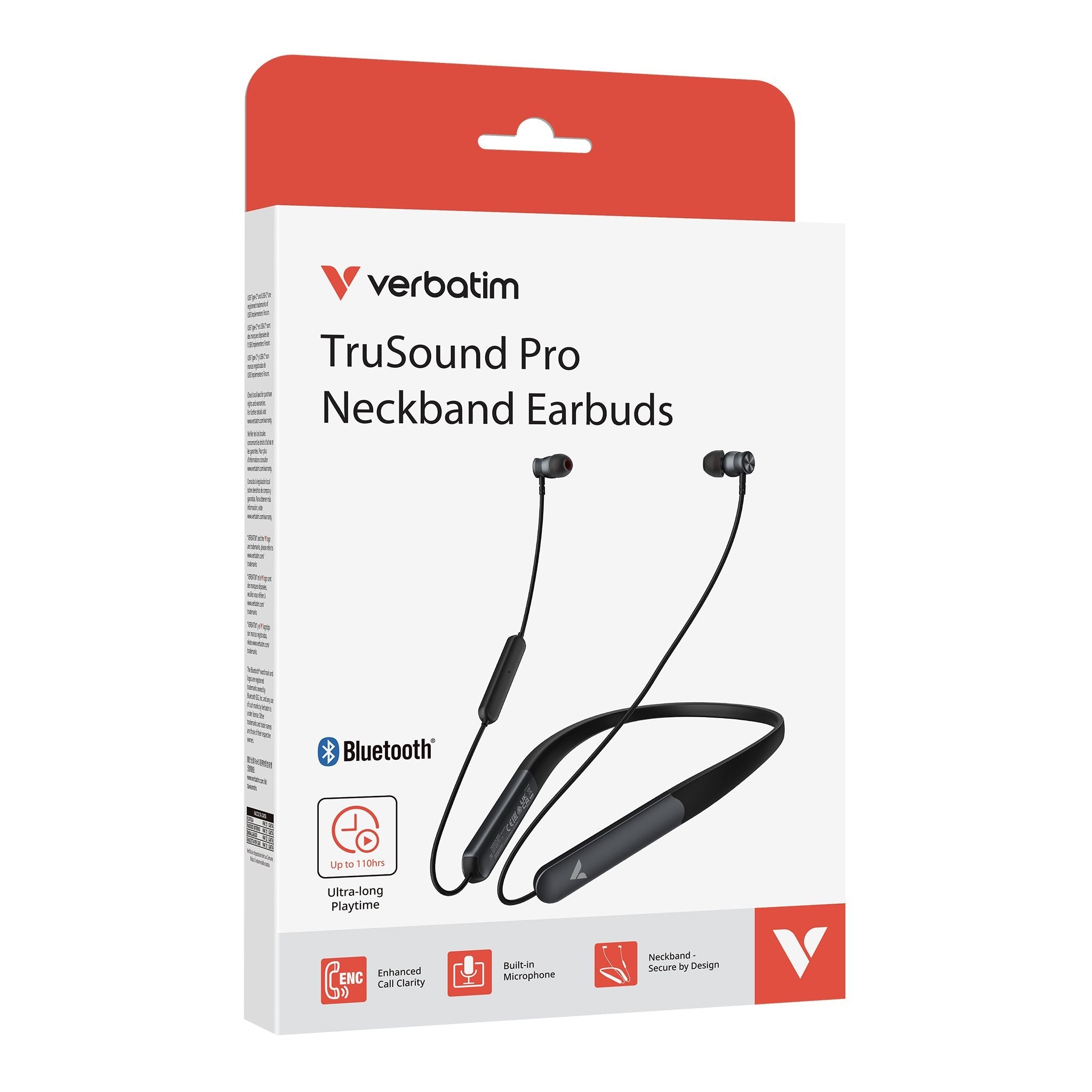 Trusound Pro Neckband  Earbuds, Black