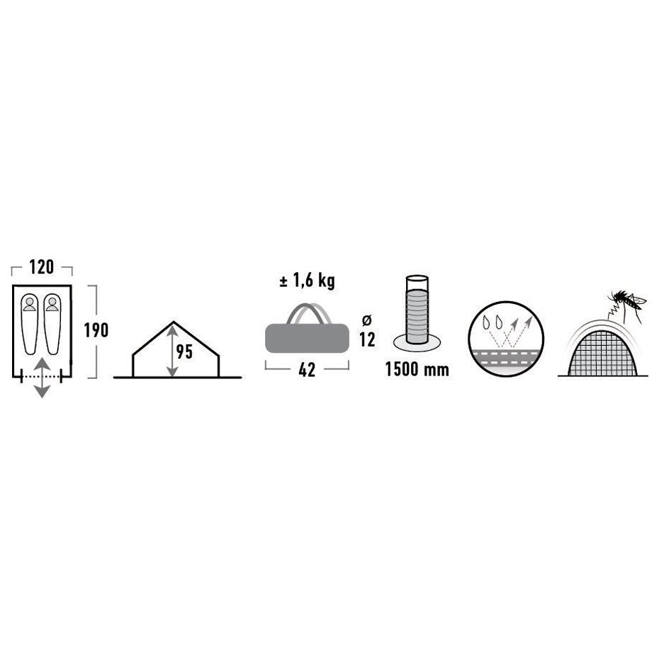 High Peak Pack Casa Tienda Mini 2p 10155