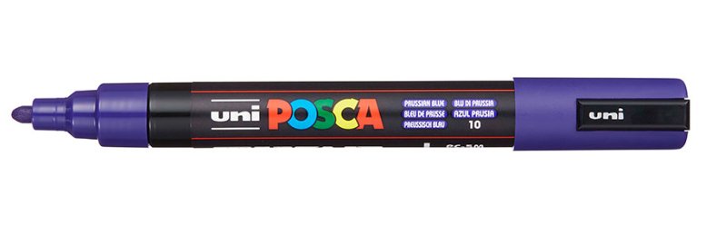Posca Marcador  Pc-5m No Permanente Punta Forma De Bala 1,8 - 2,5 Mm Azul Prusia