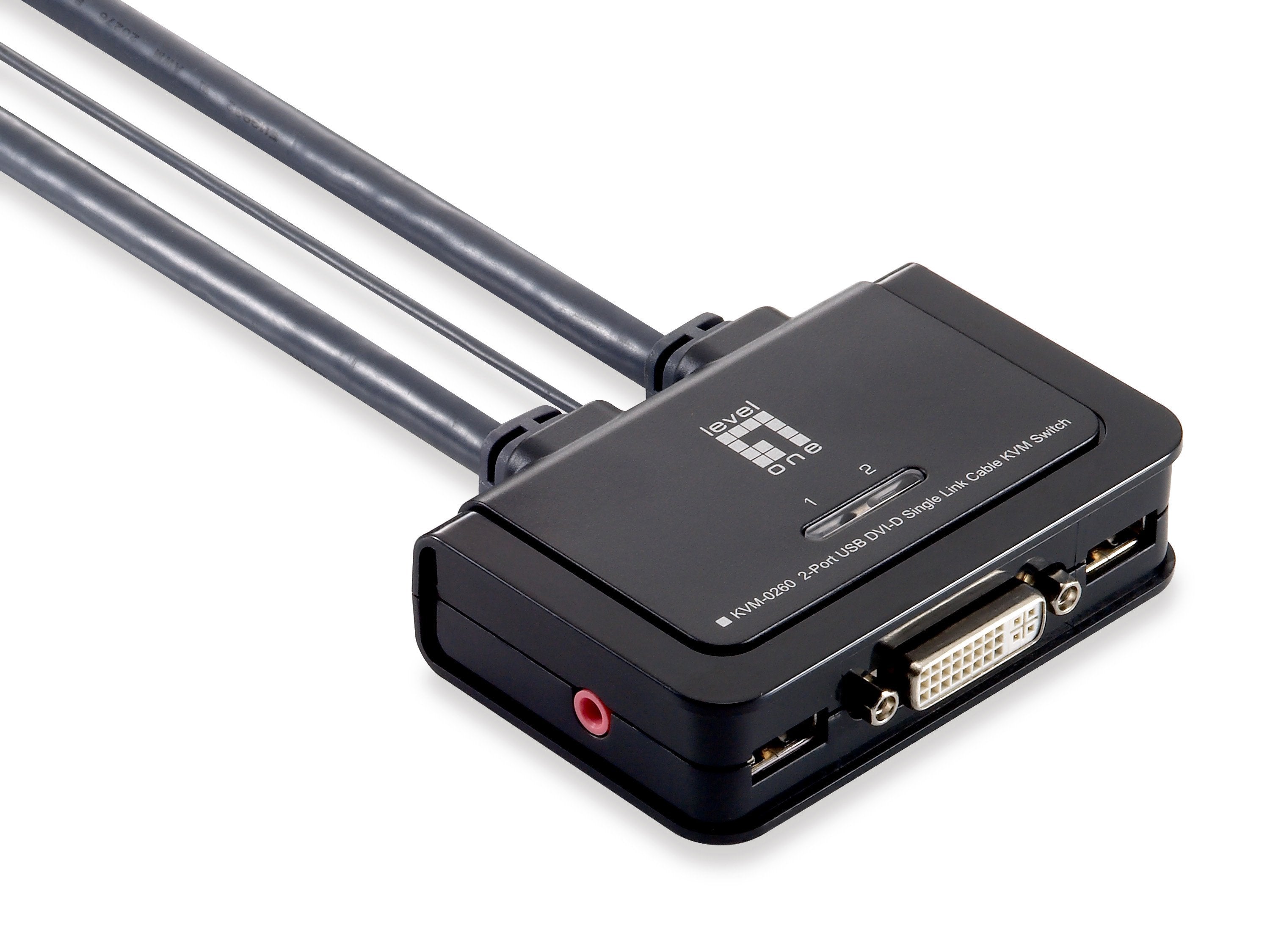 EAN 4015867141915 - LevelOne KVM-0260 interruptor KVM Negro, Gris imagen 1