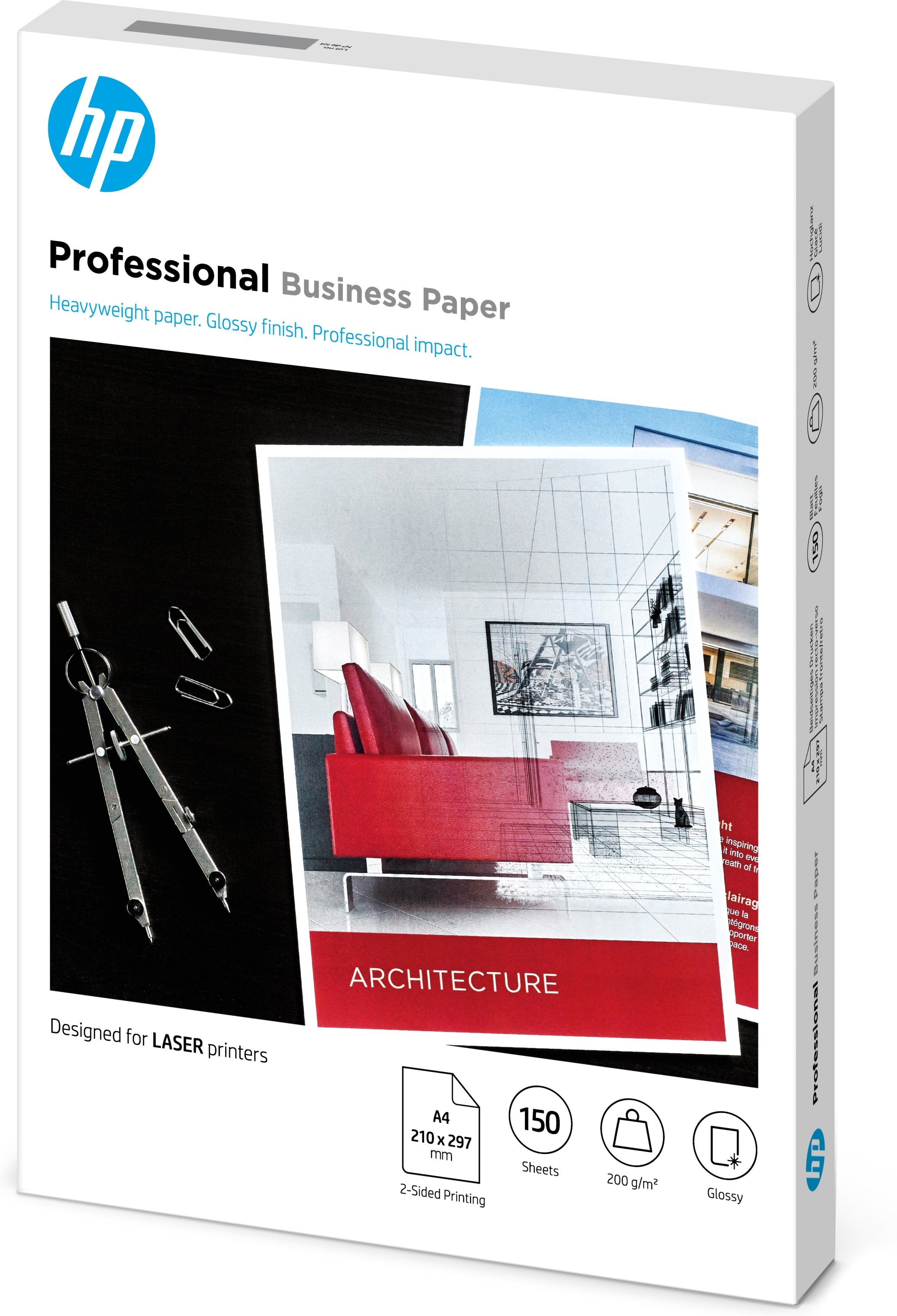 Hp Laserjet Papel Profesional Brillo A4 200g 150sh Fsc