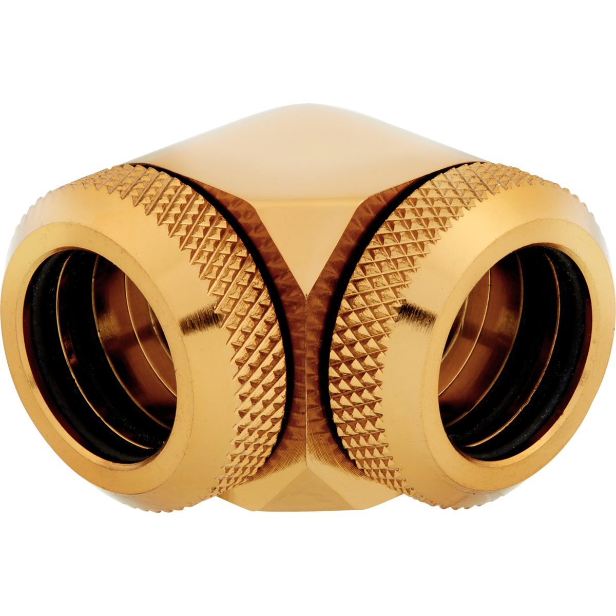 Corsair Racro 14 Mm De 90° Hydro X Series Xf Rígido Pack De 2 Unidades Dorado