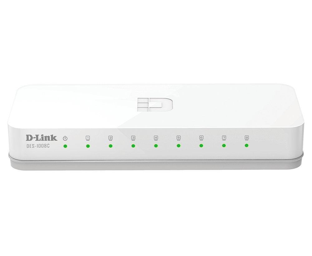 D-Link Des-1008c E 8-Port Fast Ethernet Unmanaged Desktop Sw.