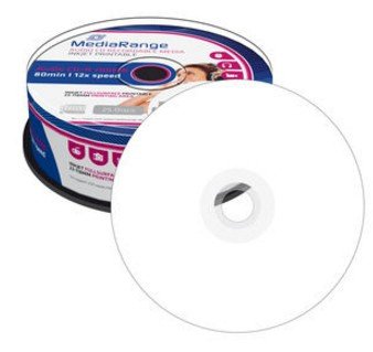 Mediarange Cd-R 700mb 25 Piezas De Audio Totalmente Imprimible