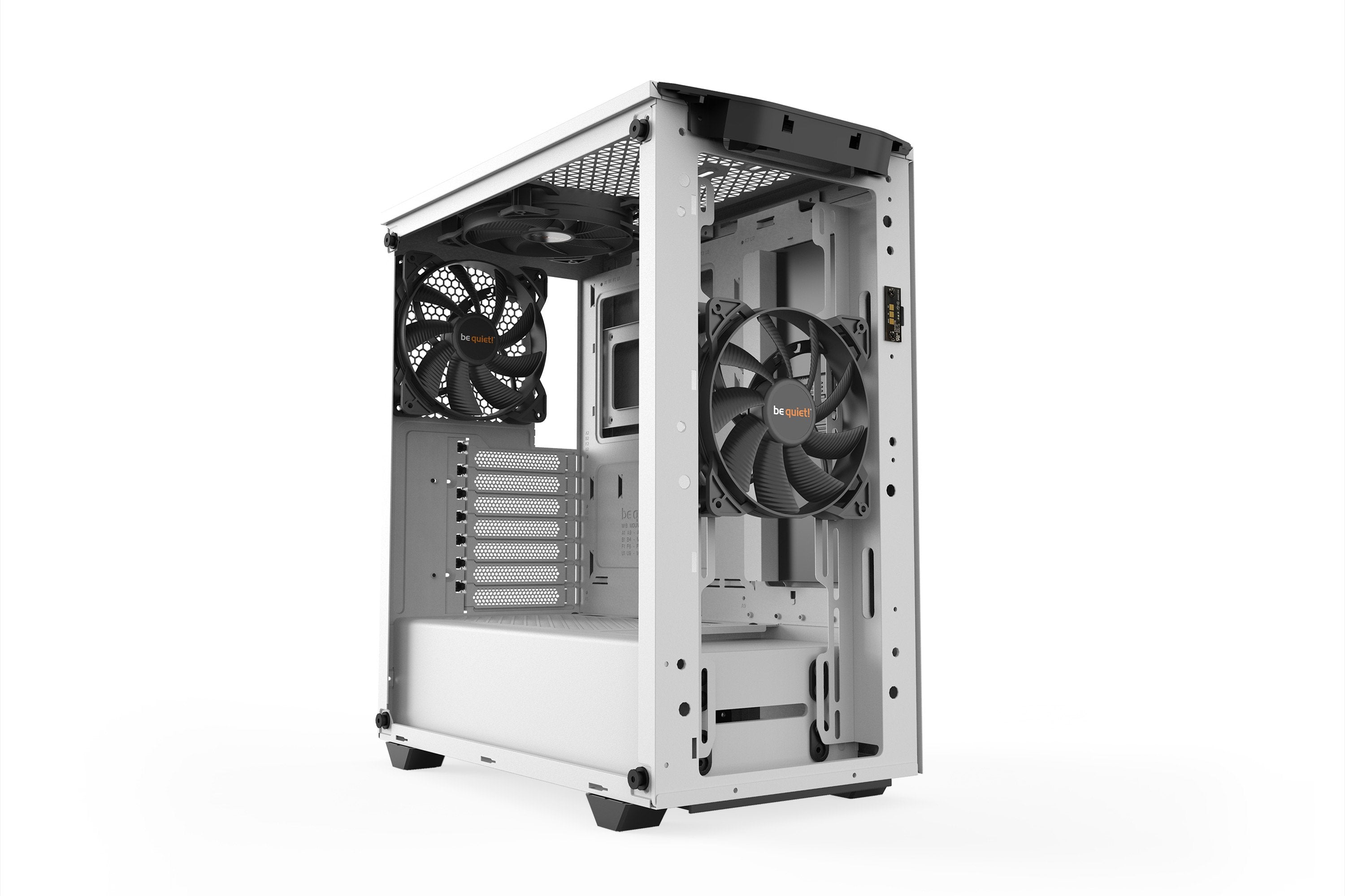 Caja Pc Be Quiet! Torre Atx Pure Base 500dx White Tira Led Argb Frontal/Cristal Templado/3x Vent 140 Bgw38