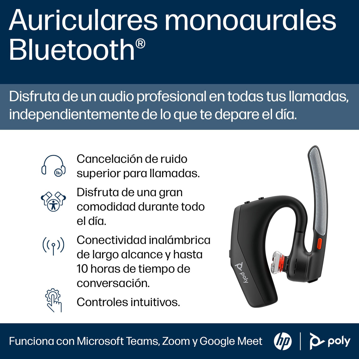 EAN 5715328135826 - HP Poly Voyager Legend 30 Headset Inalámbrico Dentro de oído Llamadas/Música Bluetooth Negro imagen 3