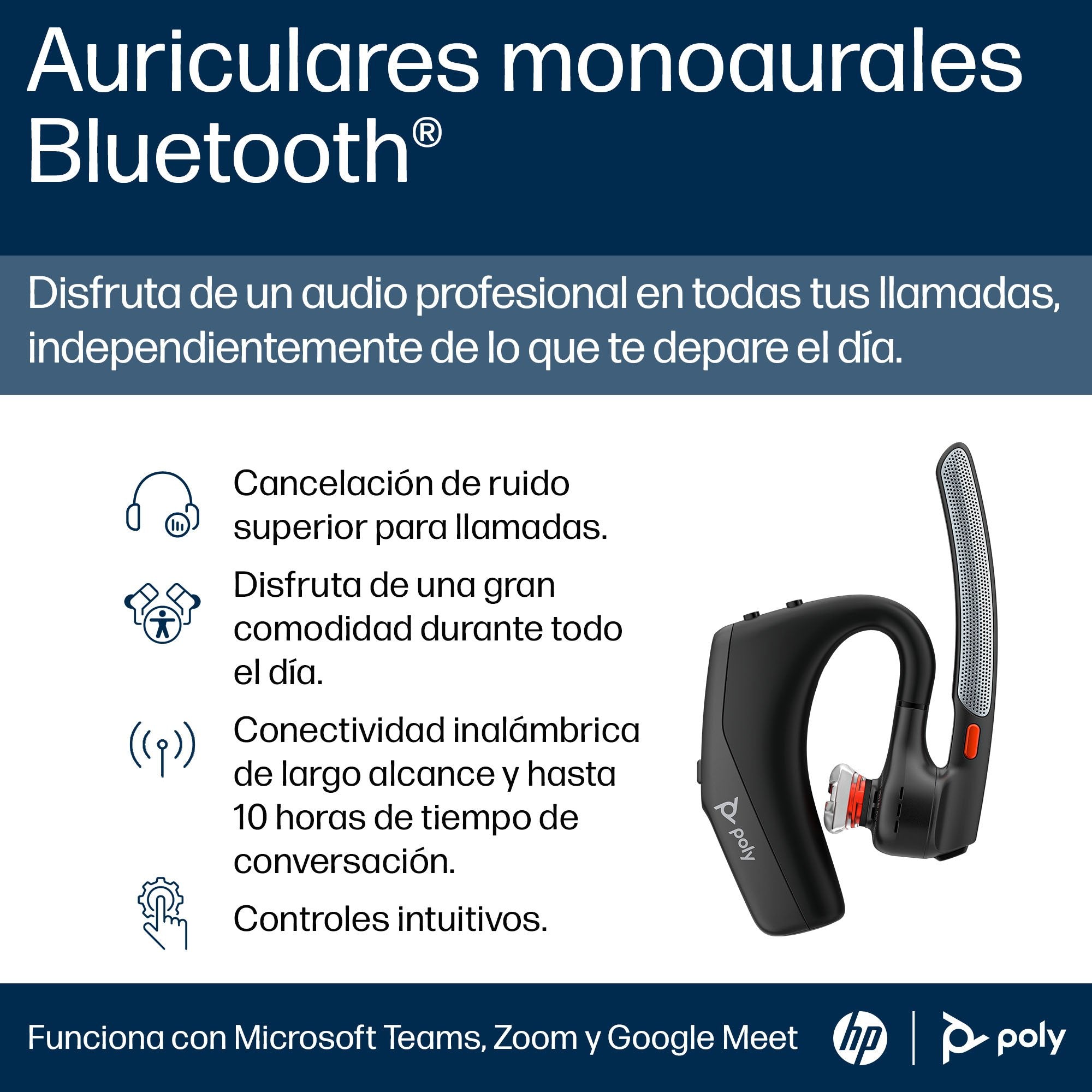 EAN 5715328135826 - HP Poly Voyager Legend 30 Headset Inalámbrico Dentro de oído Llamadas/Música Bluetooth Negro imagen 3