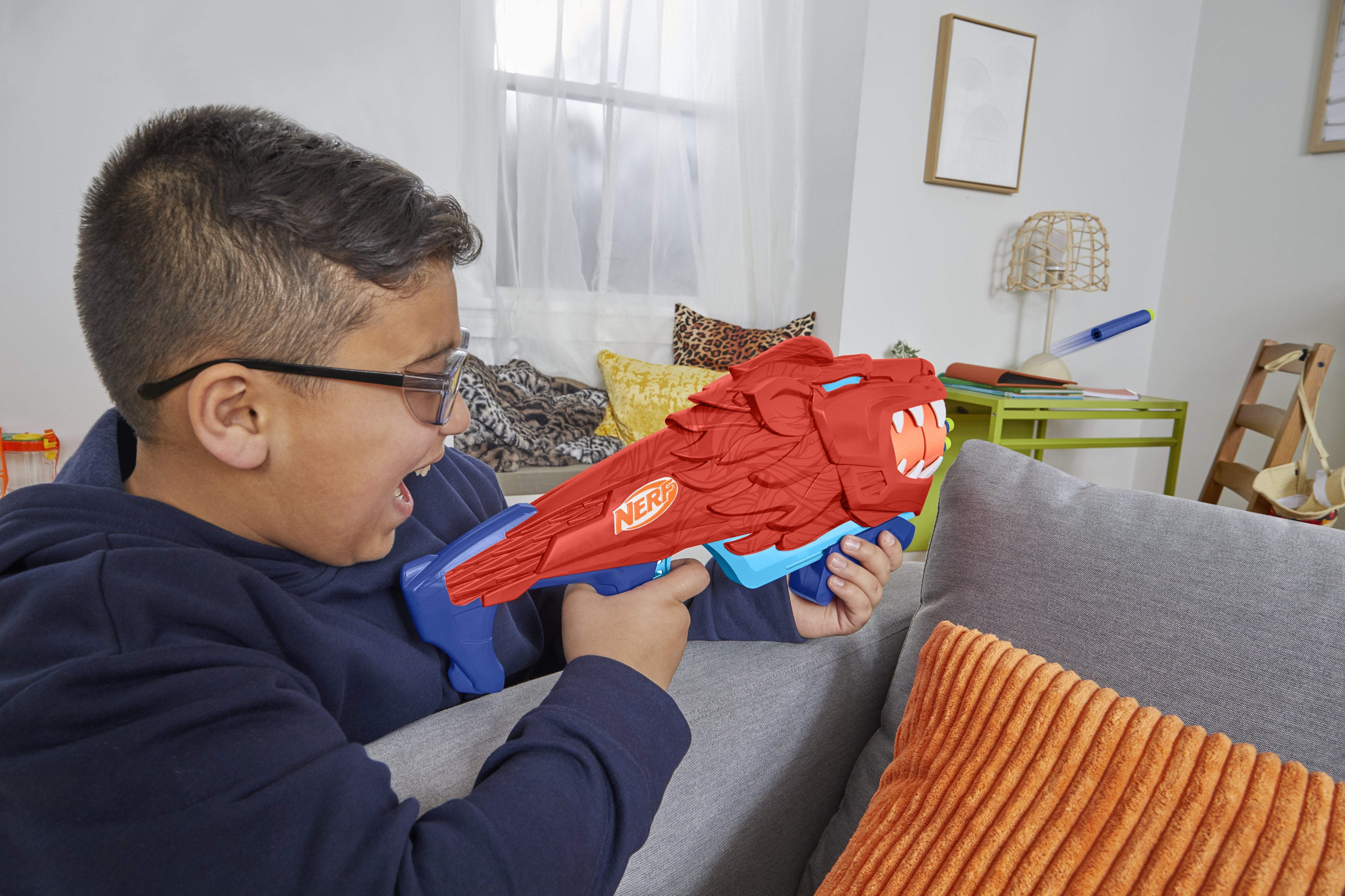 Hasbro Nerf Junior Wild Lionfury, Pistola Nerf F8646eu4