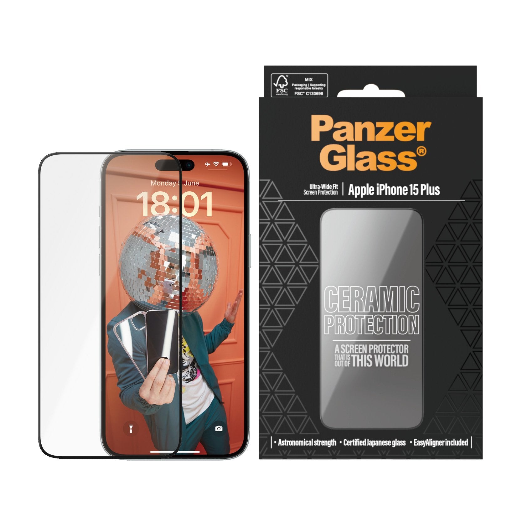 EAN 5711724028397 - PanzerGlass ® Ceramic Protection for iPhone 15 Plus | Ultra-Wide Fit w. EasyAligner Protector de pantalla imagen 2