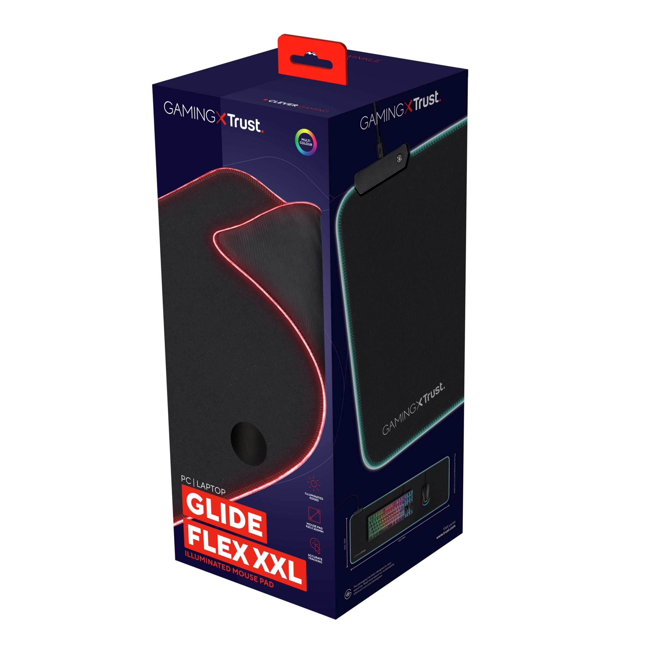 Trust Gxt 764 Glide-Flex Xxl Rgb Gaming Mouse Pad Black