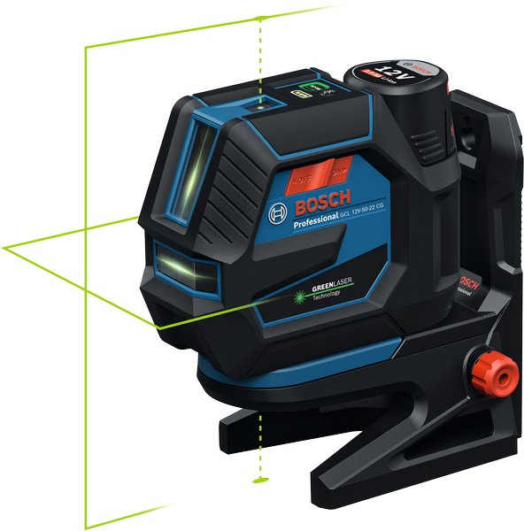 Bosch Professional Láser Combinado A Batería Gcl 12v-50-22 Cg Professional, Láser De Líneas Cruzadas Azul/Negro, Líneas Láser Verdes Y Puntos De Plomada, Incl. Soporte Giratorio Rm 20 0601066s00