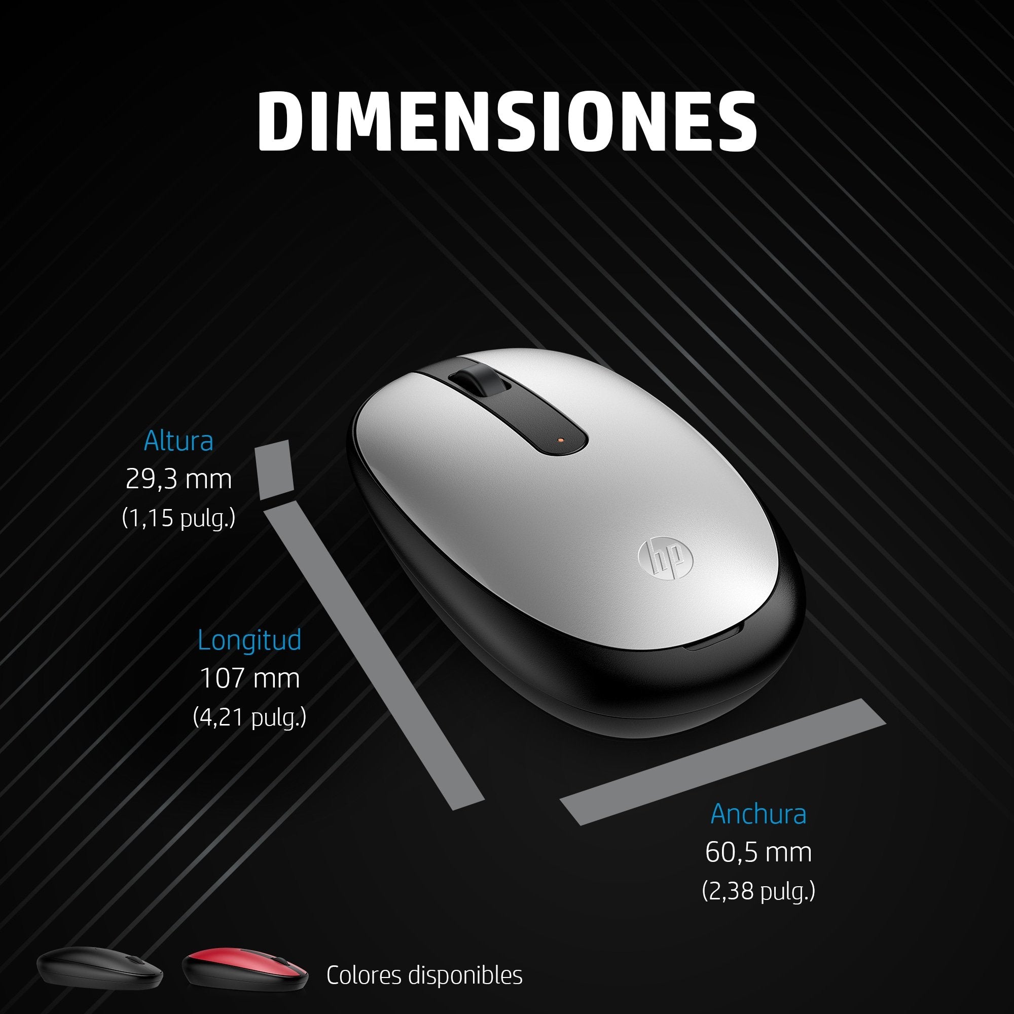 Ratón Inalambrico Hp 240 Bluetooth Silver Euro 43n04aa#Abb