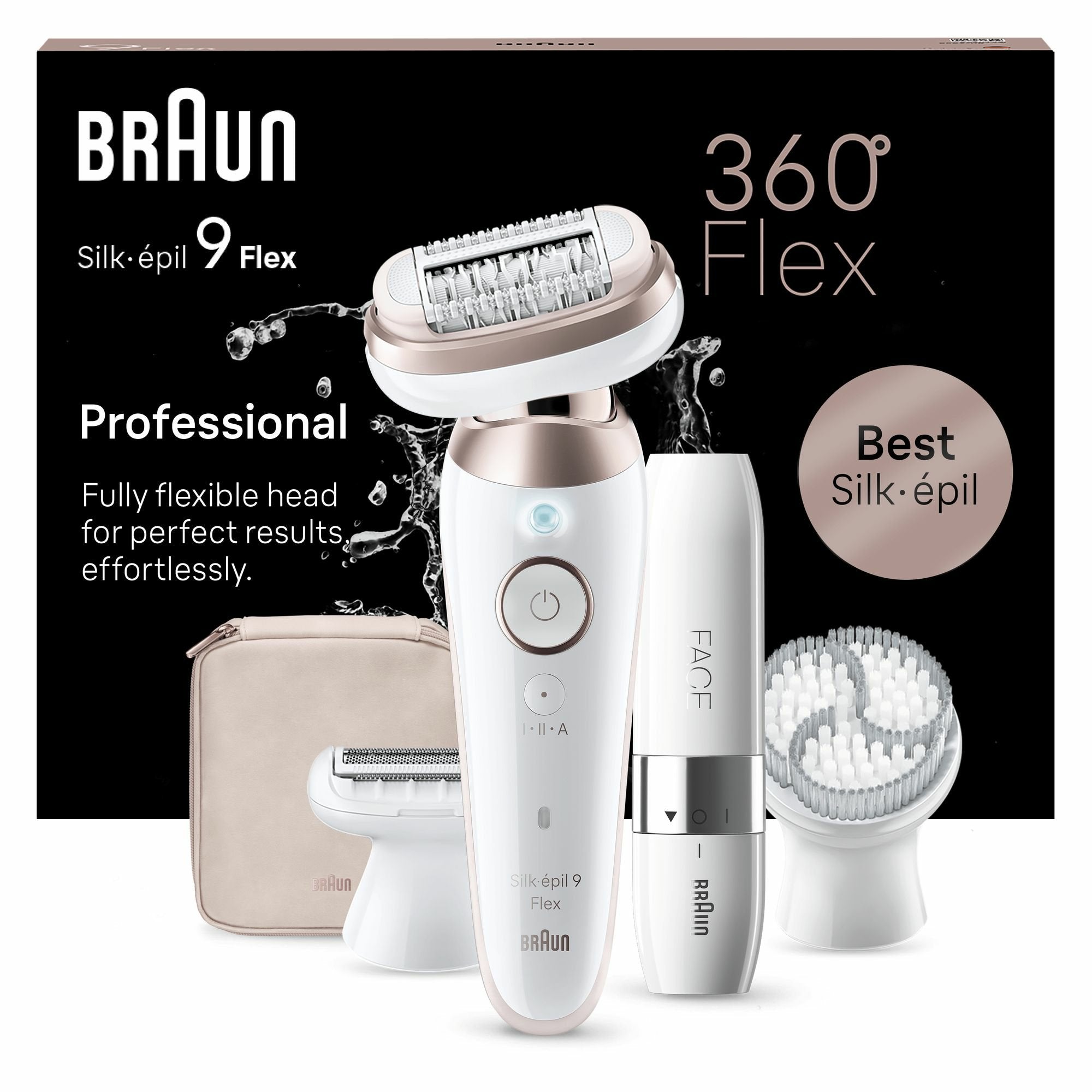 EAN 7500435225274 - Braun Silk-épil 9 Flex 9-360 3D 40 pinzas Rosa, Blanco imagen 2