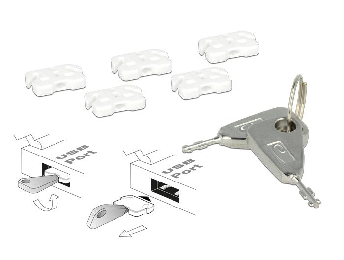 Delock Usb Port Blocker Para Usb A Hembra Con Schlüssel