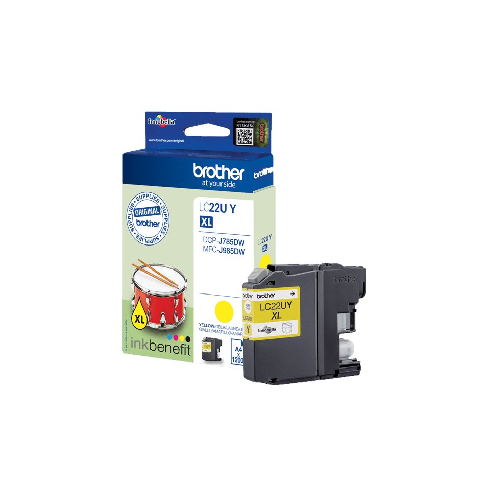 EAN 4977766760096 - Brother LC22UY cartucho de tinta 1 pieza(s) Original Amarillo imagen 1