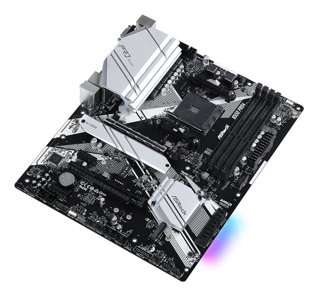Placa Base Asrock Am4 B550 Pro4,Amd,B550,Atx B550 ,Zócalo Am4, Amd Ryzen, Ddr4-Sdram, Dimm, 2133,2400,2667,2933,3200,3466,3600,3733,3800,3866,4000,4133,4200,4266,4333,4400,4466,4533 Mhz
