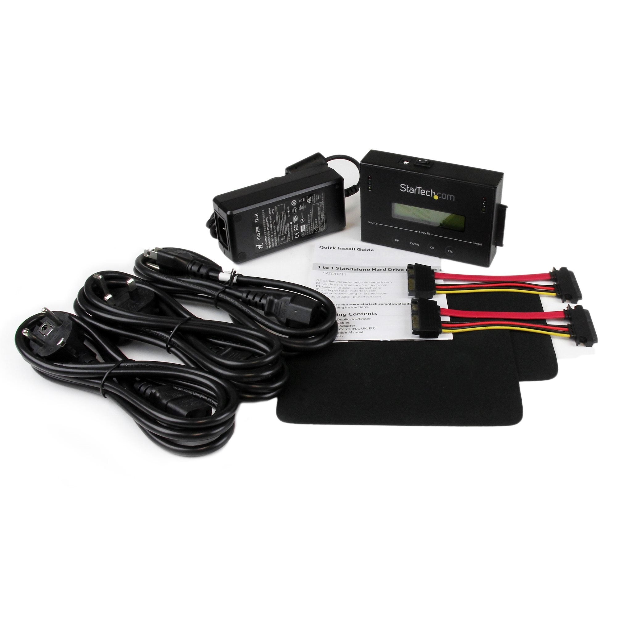 Startech.Com Clonador Y Borrador Autónomo 1:1 Para Discos Duros Ssds Sata - Con Pantalla Lcd - Taa - Independiente Del Sistema Operativo